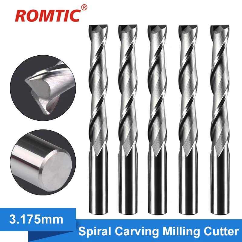 

MDF Slotting Through Flower Cutting Spiral Carving Milling Cutter Wood Board Engraving Tungsten Carbide Endmills For Chipboard