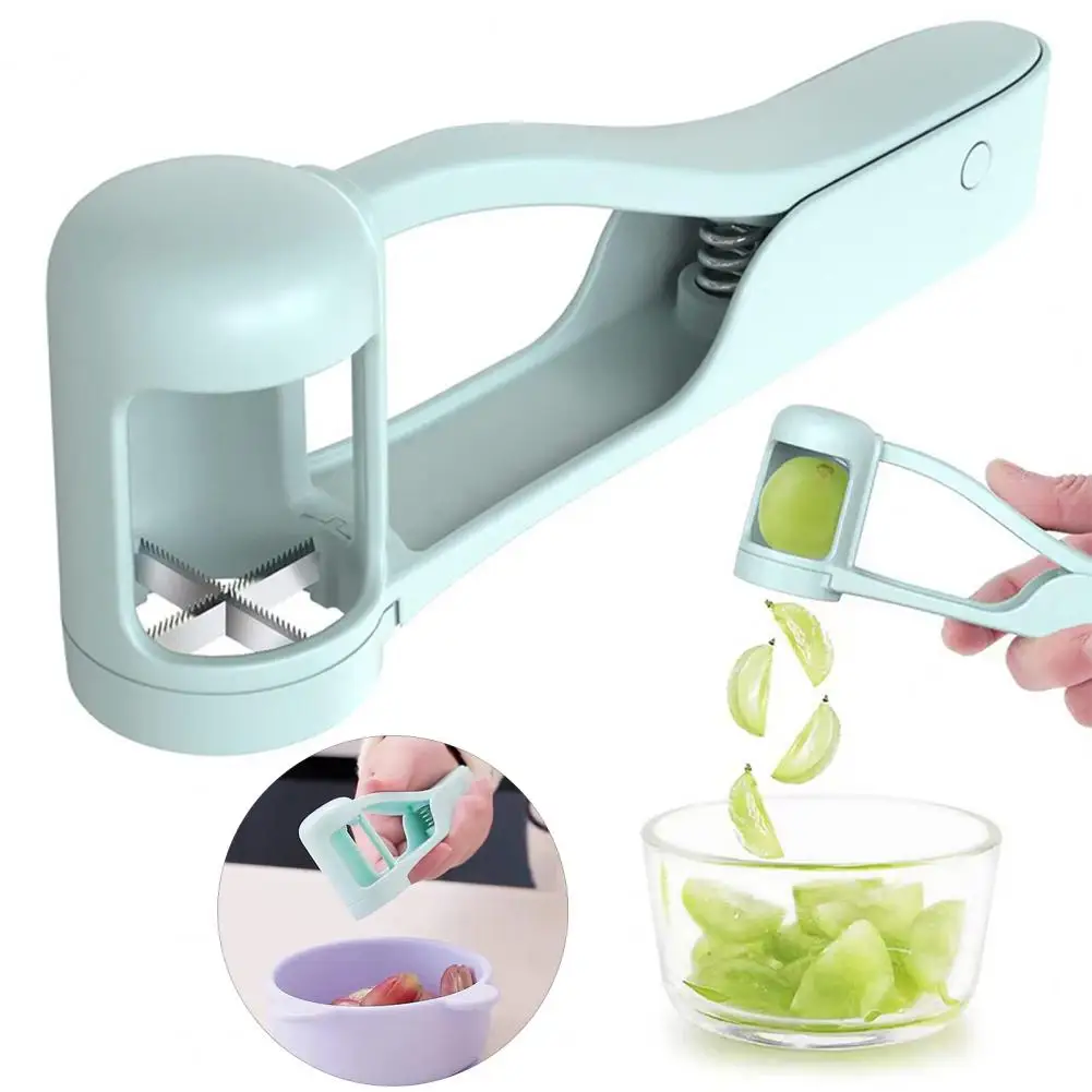 Grape Cutter Ergonomic Grape Slicer Easy to Use Slicer  Attractive Stainless Steel Grape Cutter for Baby