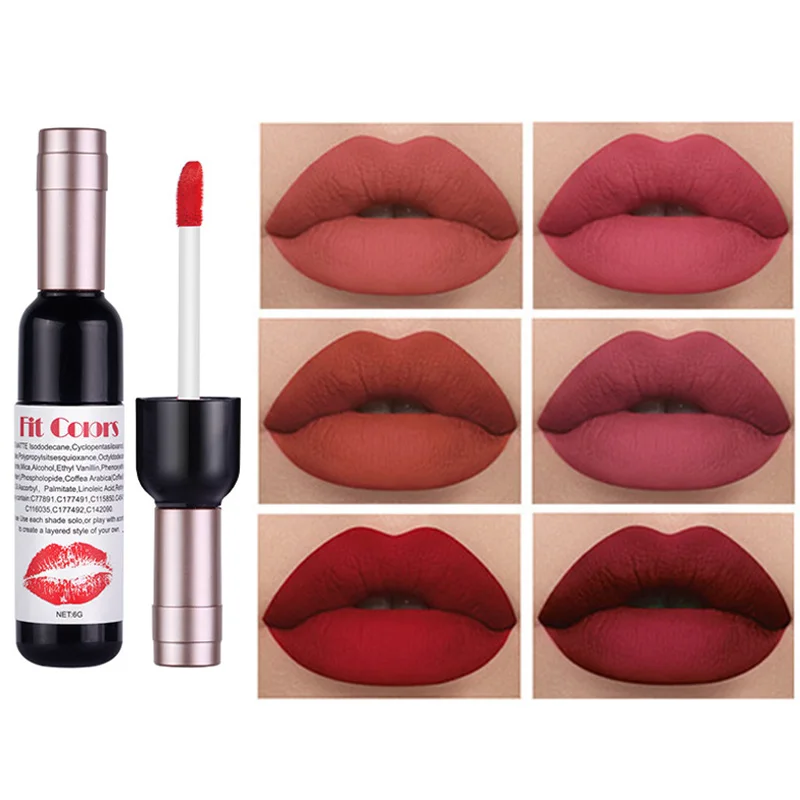 Креативная винно-Красная форма тинт для губ в Корейском стиле детские розовые