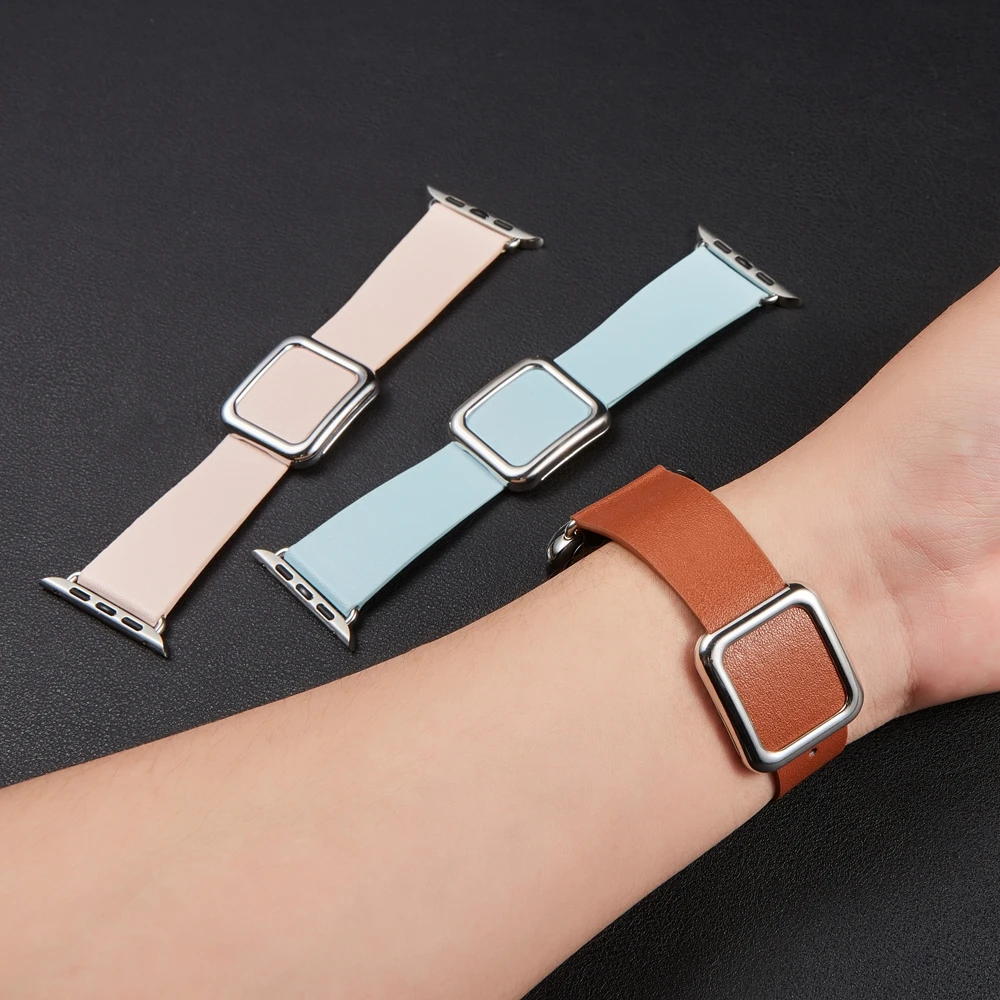 

Кожаный ремешок для apple watch, модный ремешок для iwatch, сменный ремешок