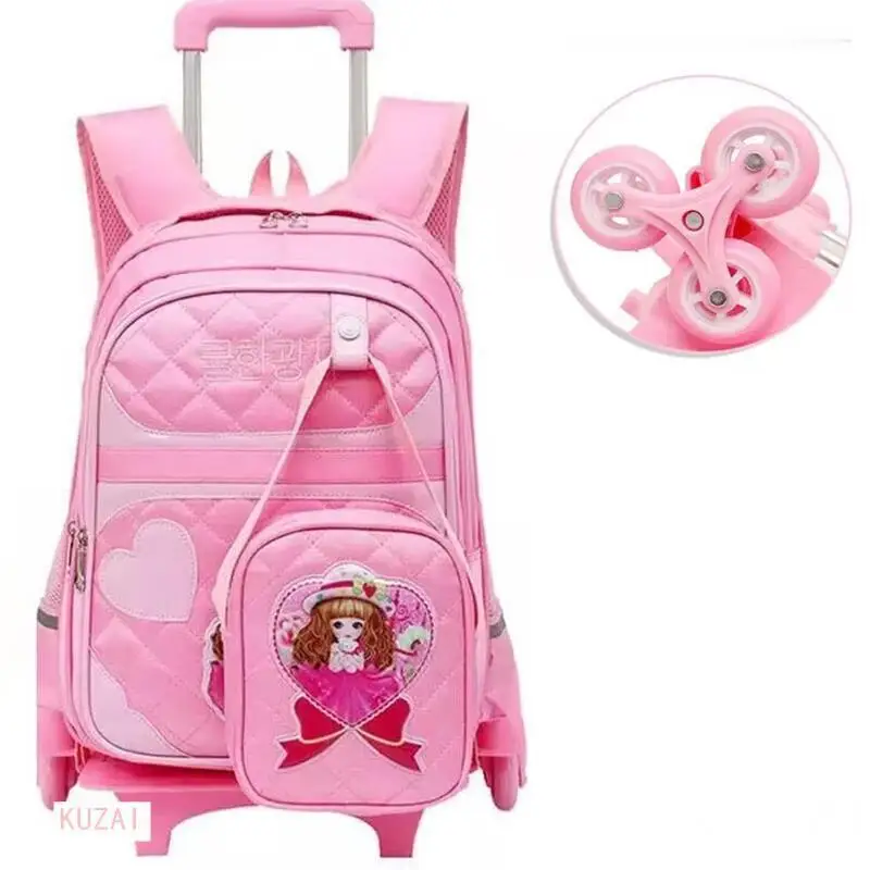 

wheeled bags for girls kid's Travel luggage Rolling Bags School Trolley bag Backpack with wheels Girl's Trolley School Mochila