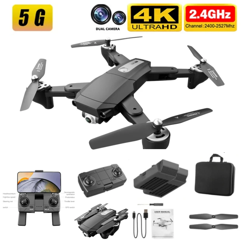 

New 2022 S604 Pro Drone 4K HD Dual Camera Foldable Height Keeping Drone WiFi FPV 1080p Real-time Transmission RC Quadcopter Toy