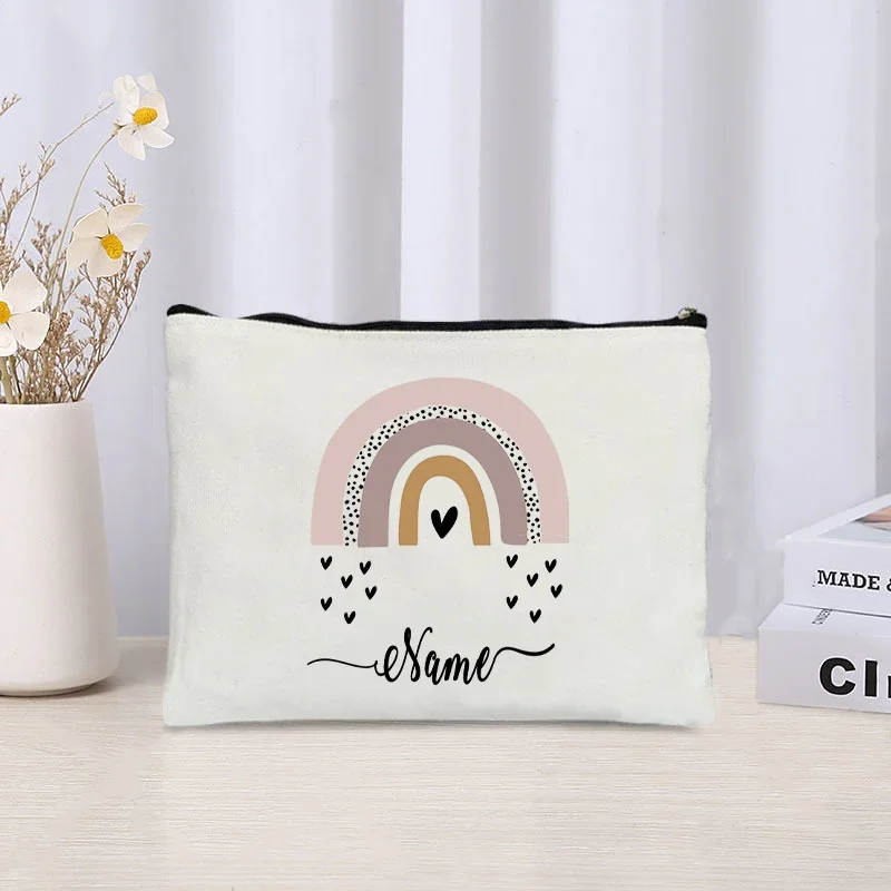 Клатч на молнии с именем персонализации сумка для медсестер и учителей дорожная