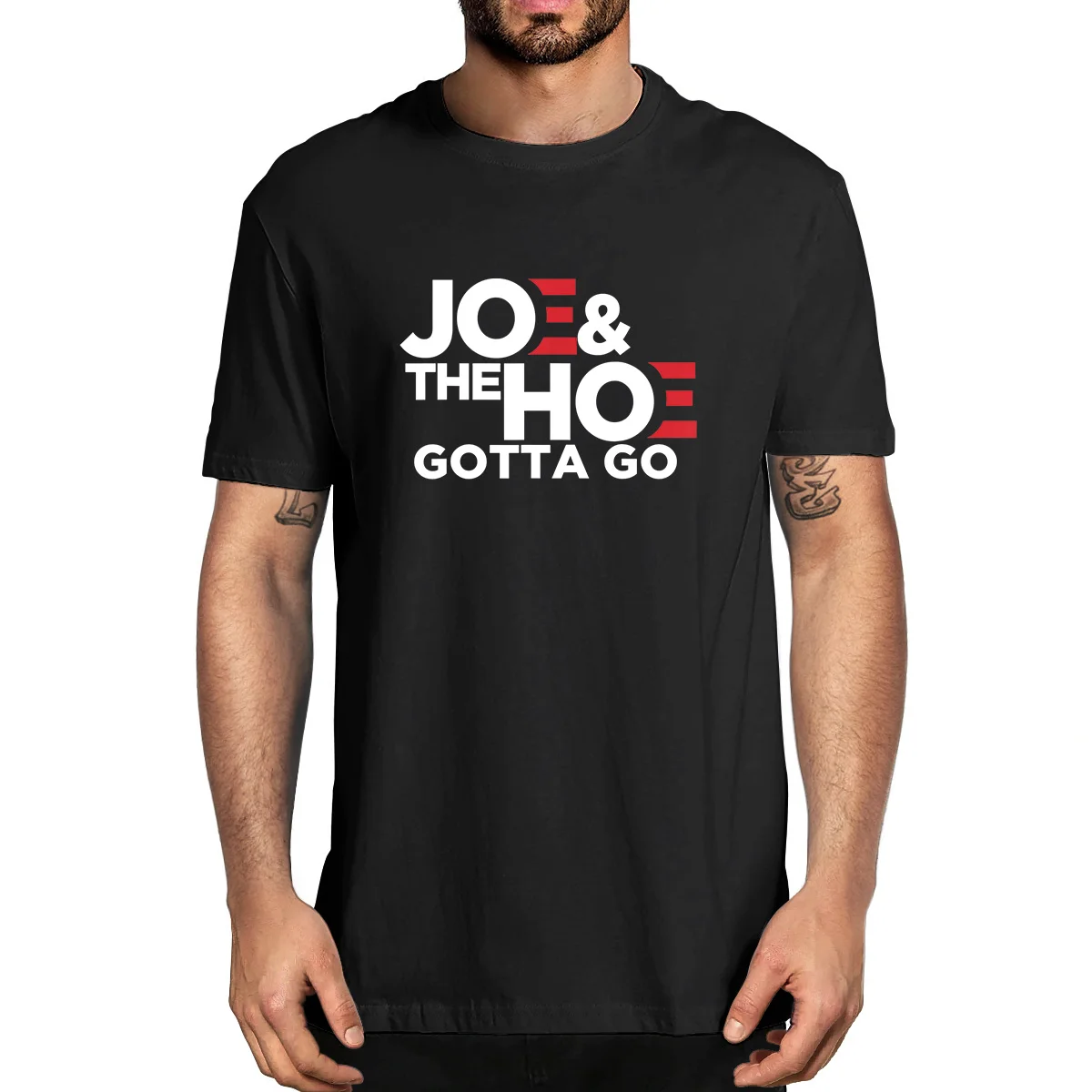 

Joe Gotta Go Anti Biden Anything But Democrat Funny Republican 100% Cotton Summer Men's Novelty Oversized T-Shirt Women Casual