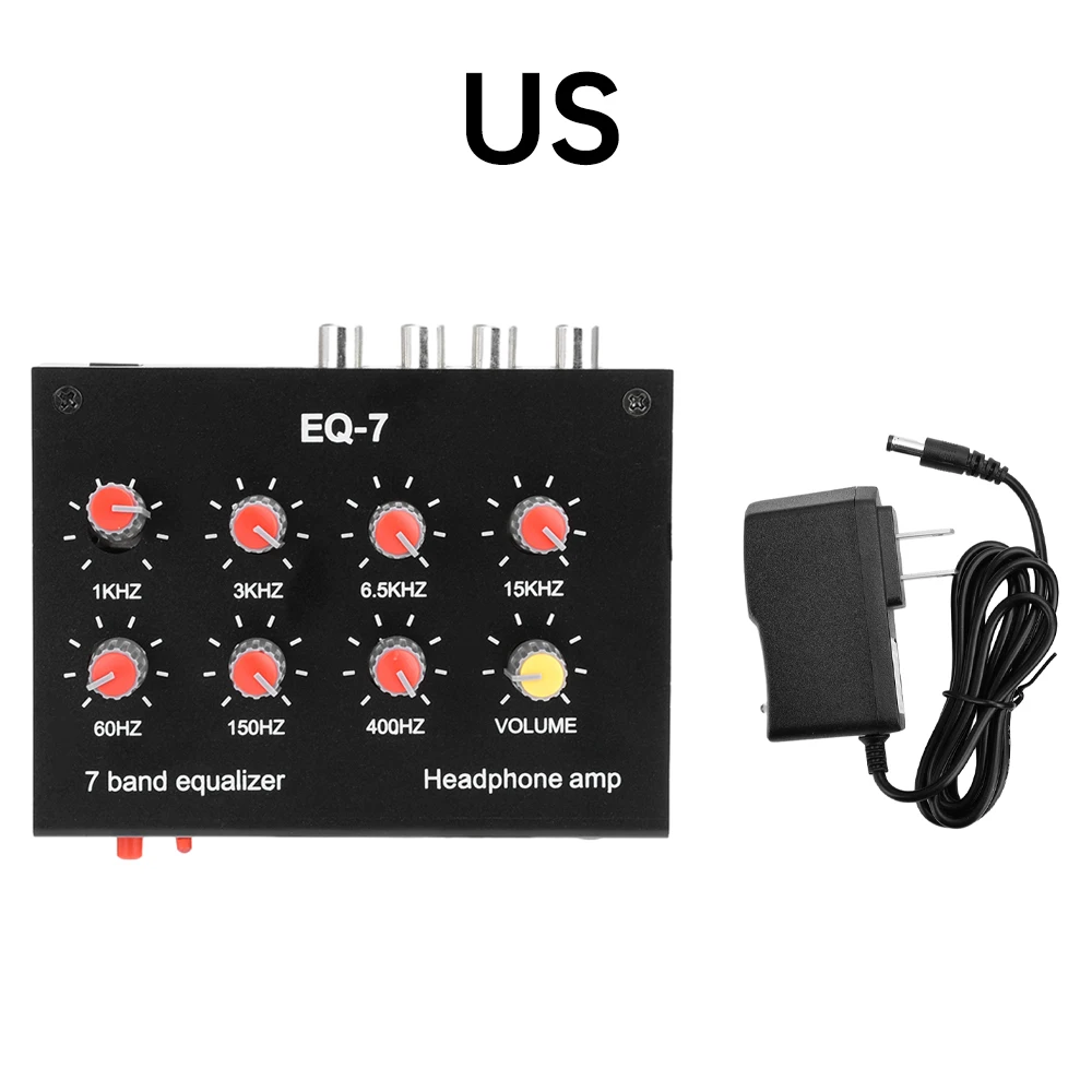 

DC5-12V предусилитель аудиосигнала, 7-полосный эквалайзер с регулировкой высоких басов, усилитель наушников для компьютера и телефона