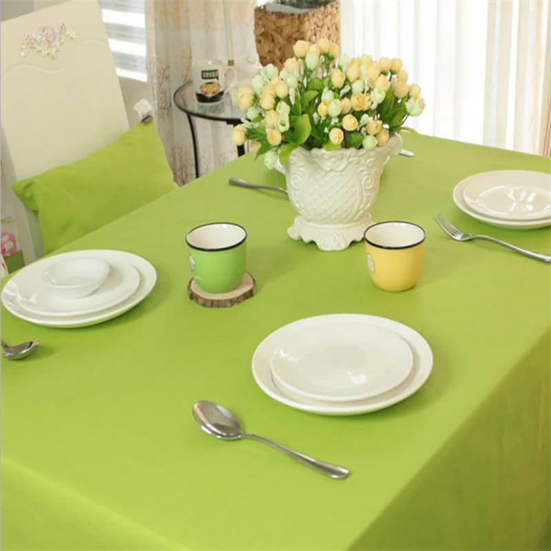 

Pure and fresh green square table table cloth is contracted and contemporary tea table pad round table cloth_AN2572