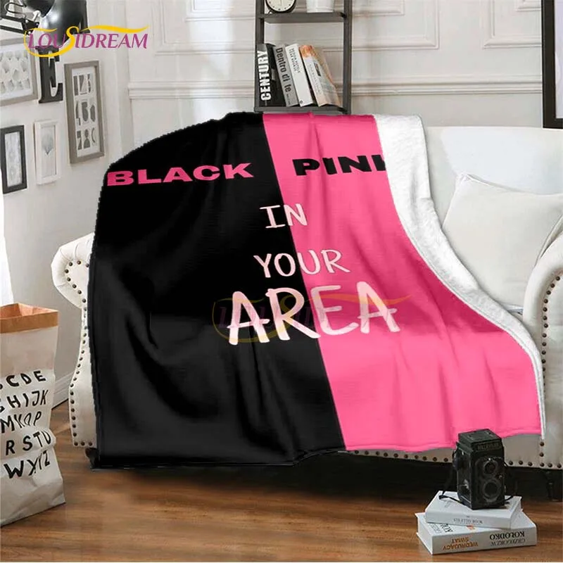 

Kpop Star Girl Group BlackPink Blanket Cover Flannel Blankets for Beds Sofas Warm Bed Sheet Soft Bedding Room Decor Fans Gift