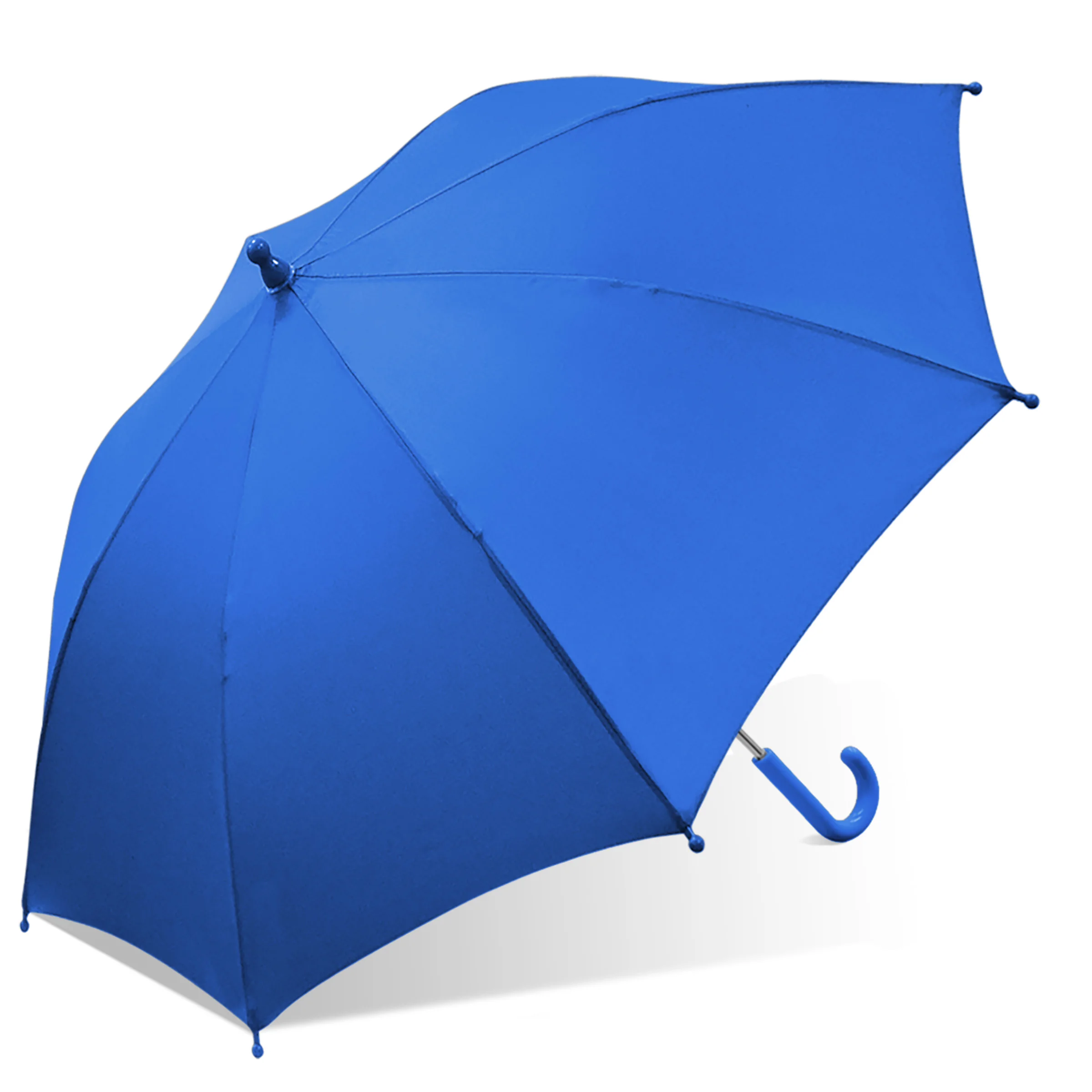 

Children's Stick Umbrella with Color Matching Curved Handle