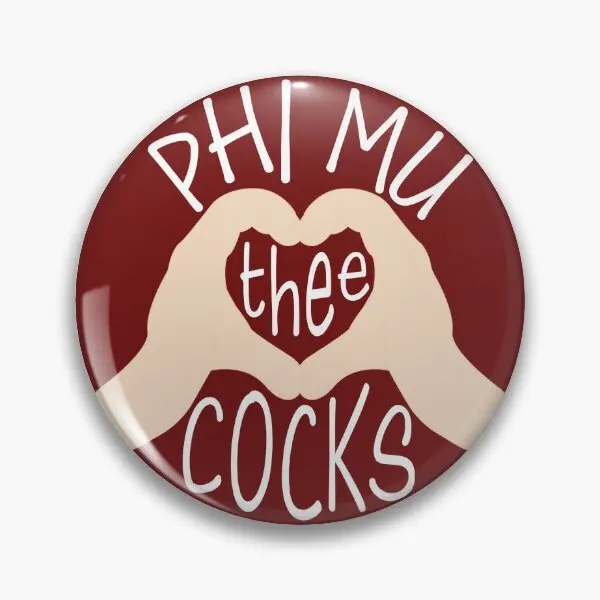 

Phi Mu Loves Thee Cocks Soft Button Pin Funny Gift Fashion Women Lover Brooch Cute Metal Badge Collar Jewelry Lapel Pin Cartoon