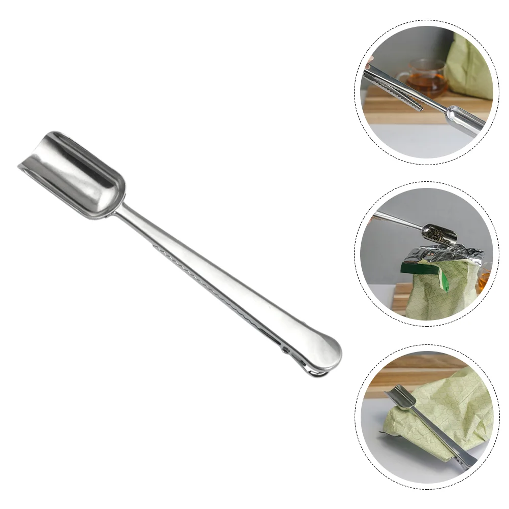 

Stainless Steel Tea Spoon Simple Tea Scoop Shovel Practical Tea Spoon with Clip