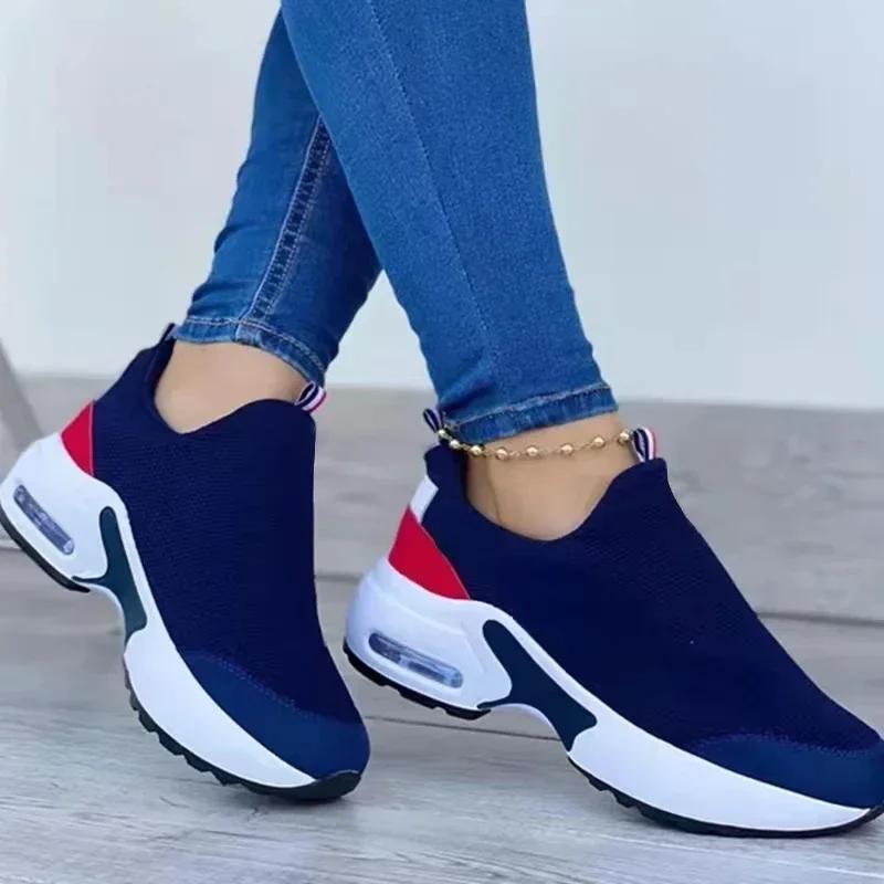 

2023 Autumn New Women's Vulcanize Shoes Casual Platform Women Flats Breathable Wedges Ladies Walking Sneakers Zapatillas Mujer