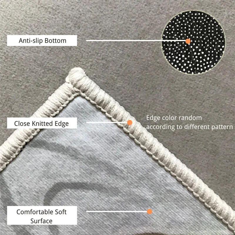 Ковры для гостиной моющиеся Нескользящие мягкие напольные коврики отдыха