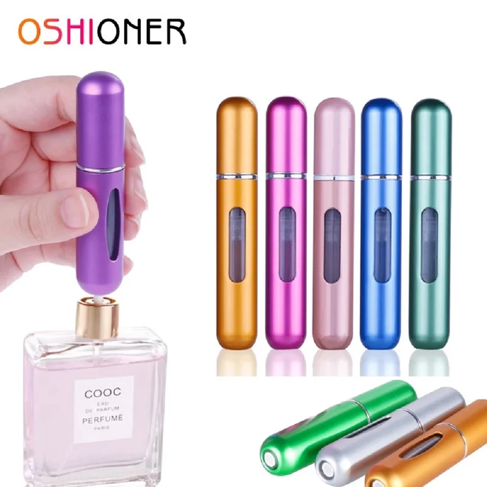 

8ml 5ml Portable Mini Refillable Perfume Bottle With Spray Scent Pump Empty Cosmetic Containers Spray Atomizer Bottle For Travel