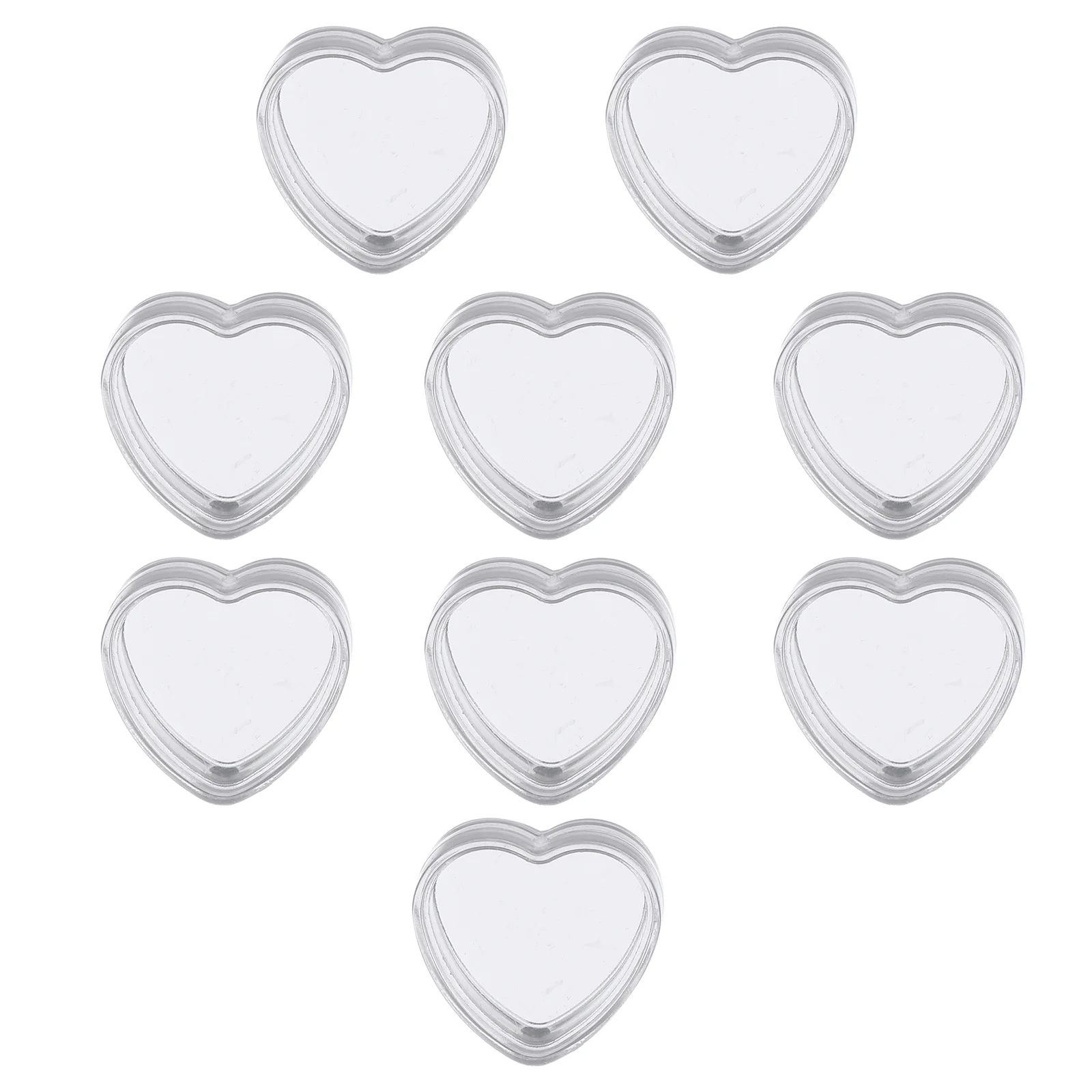 

100Pcs Heart Shape Creams Containers Empty Cosmetic Storage Pots with Cover