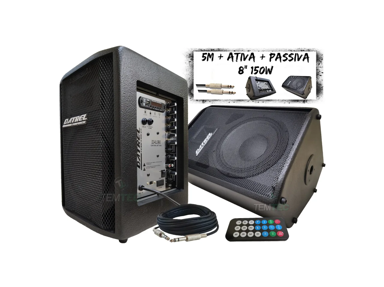

KIT CAIXA DE SOM 8 "150W DATREL BLUETOOTH PROFISSIONAL
