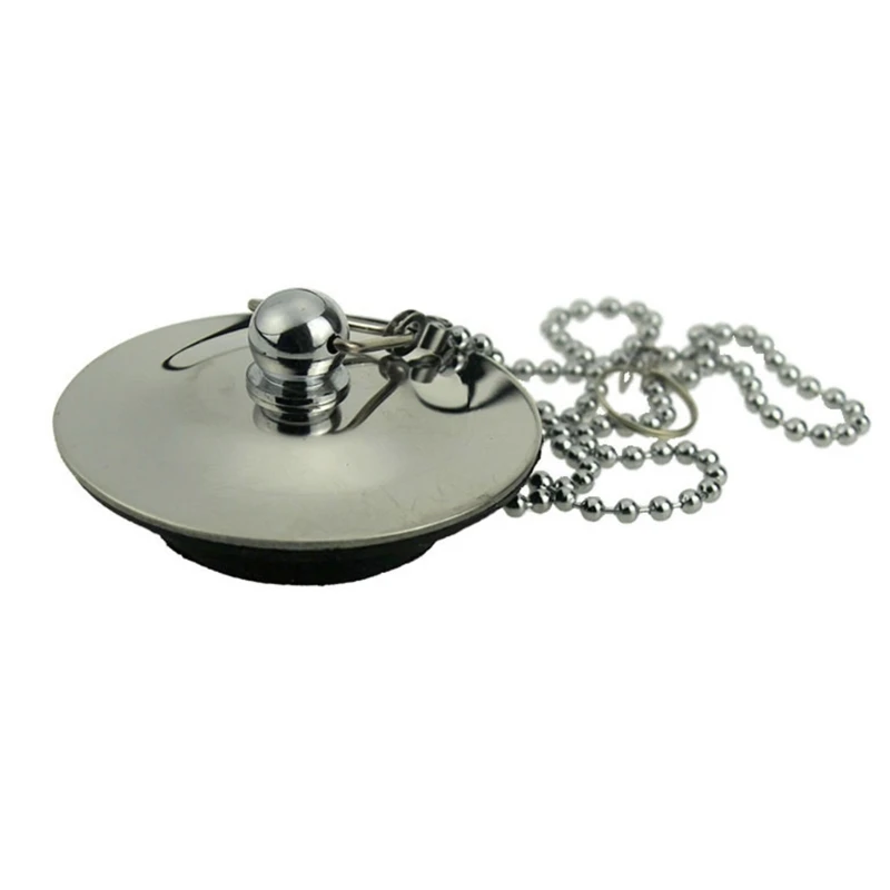 Многоразовые пробки для раковины. Сливные с цепочкой длиной 50 см. Простые в