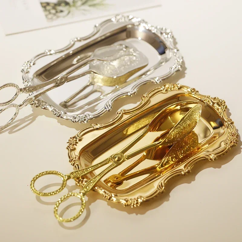 Европейская роскошная лопатка для торта позолоченный металл свадебная