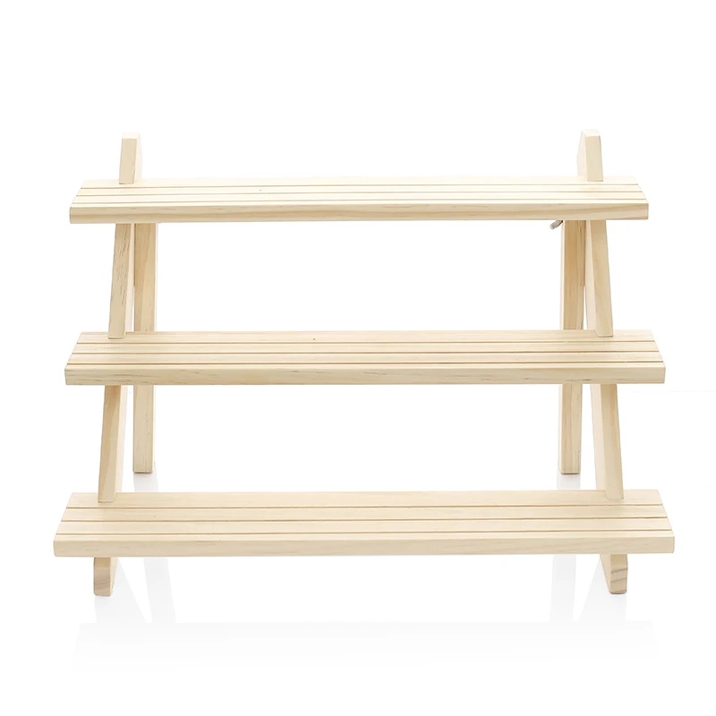 

Multi-Layer Wood Display Riser Earring Holder Stand Bracelet Holder Jewelry Storage Household Doll Display Stand Storage Rack