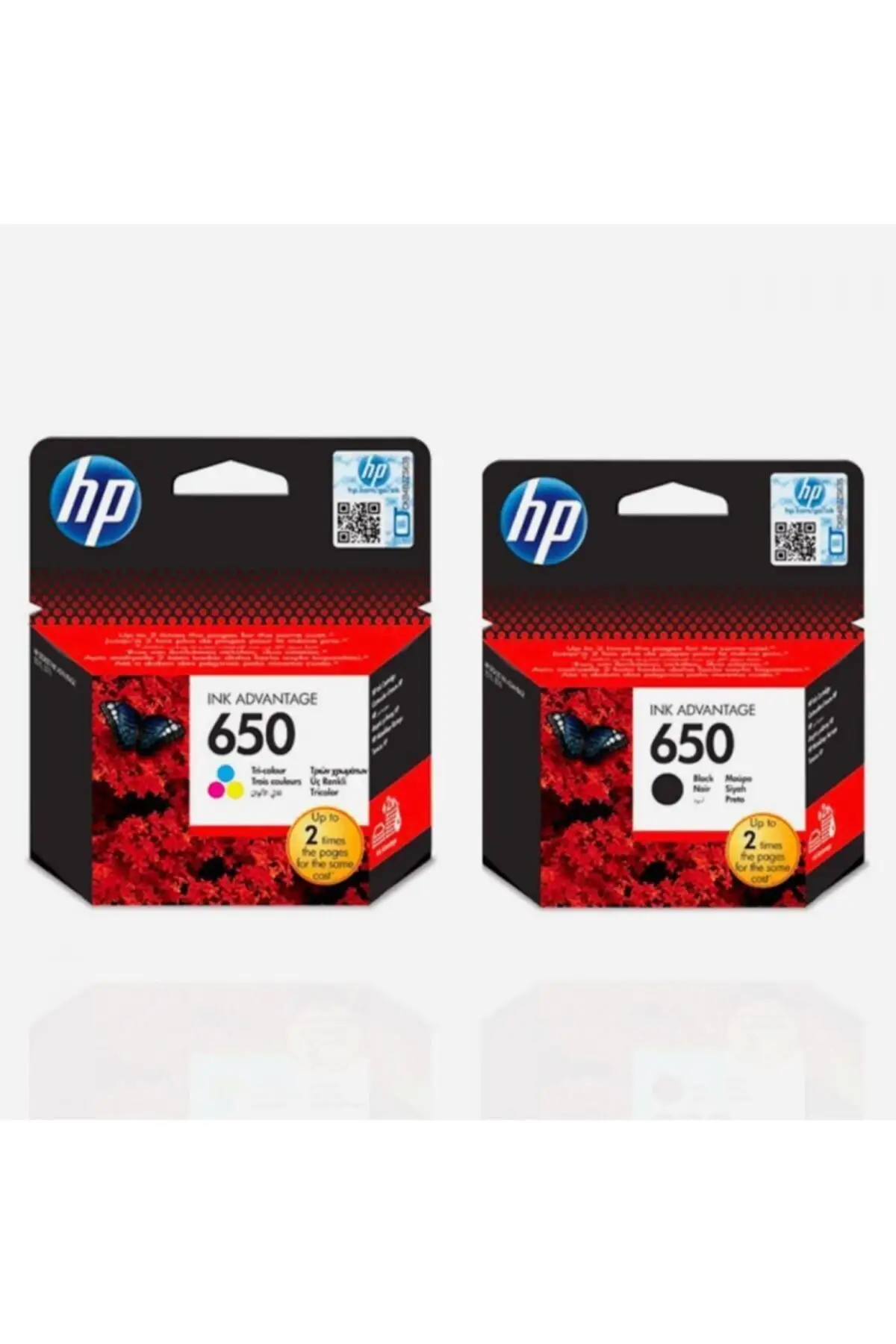 

2 PCs For Hp Printer Toner 650 Black And Color Cartridge Kit 1 Black 1 Color Toner for Hp Printer