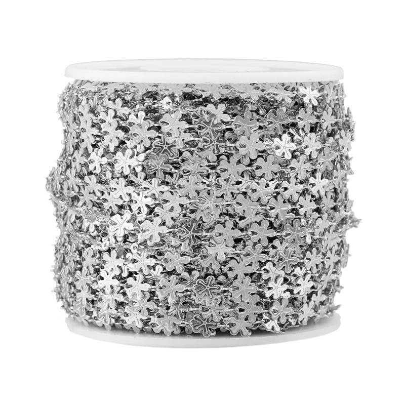 

Diy Stainless Steel Beaded Handmade Chain Multicolor Daisy Flower Drip Oil Bracelet Necklace Jewelry Making Accessories T8DE