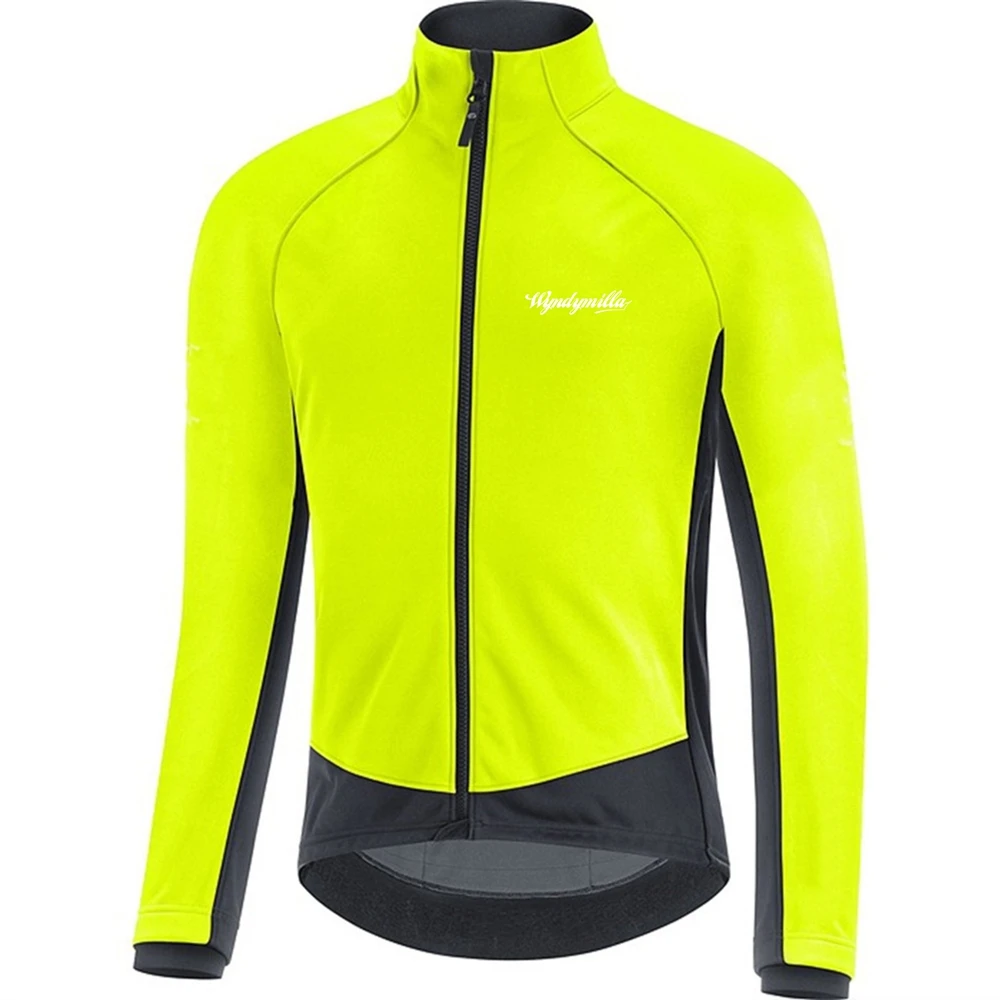 

Зимняя велосипедная куртка Wyndymilla, мужское теплое флисовое пальто, велосипедная куртка с длинным рукавом, горный велосипед, теплая верхняя о...