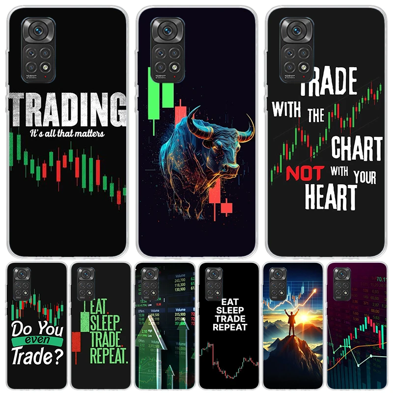 Чехол для телефона Trade Investment Forex Stock Market Xiaomi Redmi Note 13 12S 12 11S 11T 11E Pro Plus 10S 10 9S 9 8T 8 7 Art Custo