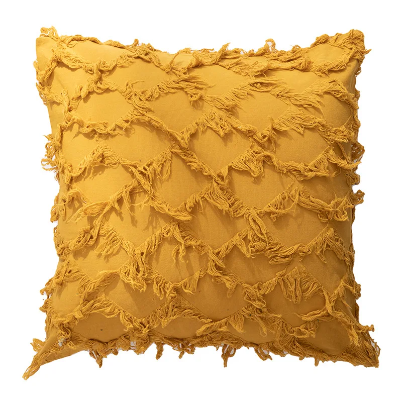 

1Pc 45*45cm Boho Throw Pillow Covers Linen Striped Jacquard Pattern Cushion Covers for Sofa Couch Living Room