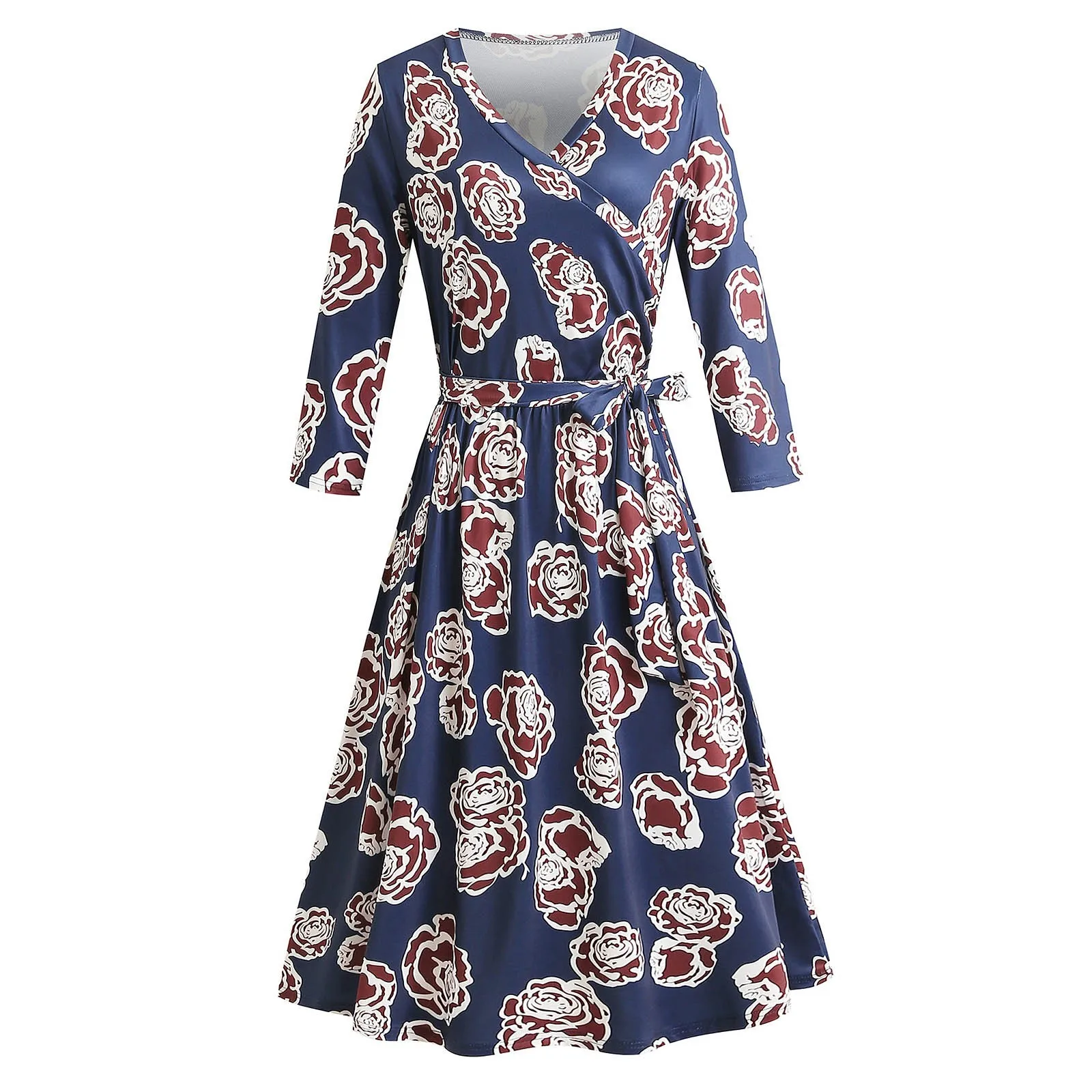 

Женское Элегантное Длинное Платье с V-образным вырезом, сексуальное платье-майка без рукавов с цветочным принтом, Коктейльные женские платья для отпуска