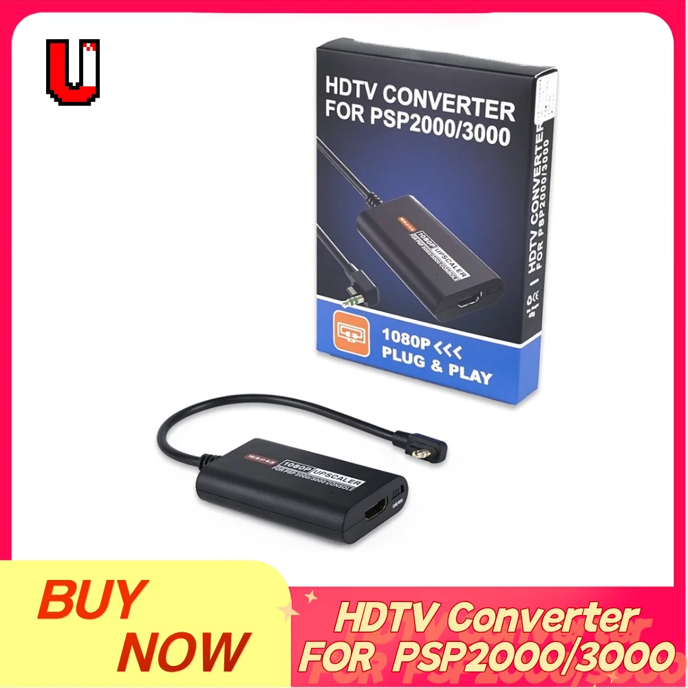 Фото Адаптер HDMI для PSP 2000/3000, многофункциональный HDMI-адаптер HDTV для PSP 2000 и PSP 3000, поддерживает вывод 1080p №1