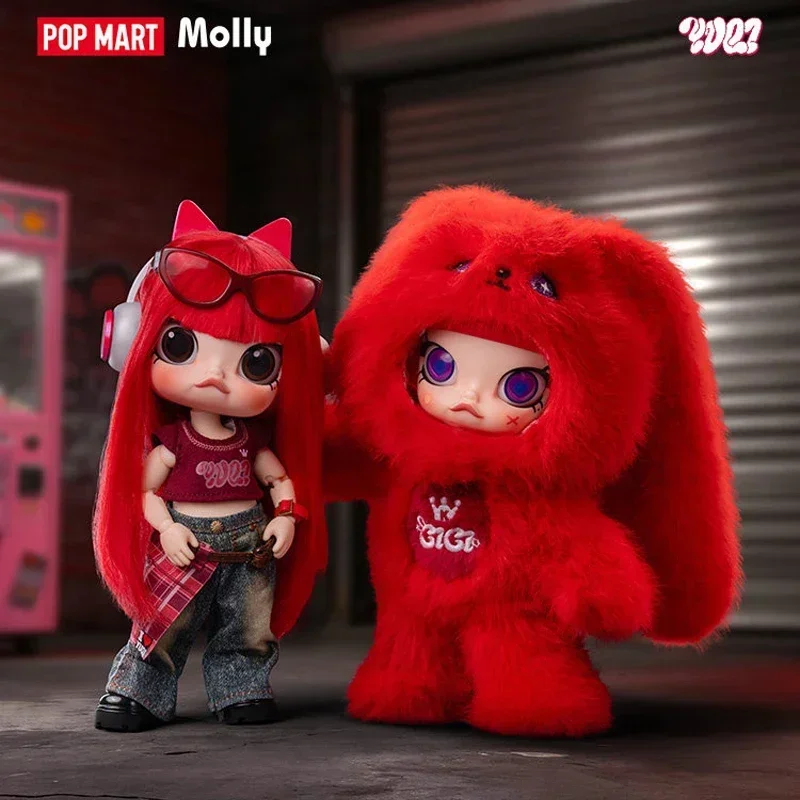 Фото POP MART MOLLY X YUQI 1/8 Фигурка из серии Co-branded Blind Box Toys, милые аниме-фигурки, игрушки-сюрпризы, загадочные коробки-сюрпризы, куклы №3