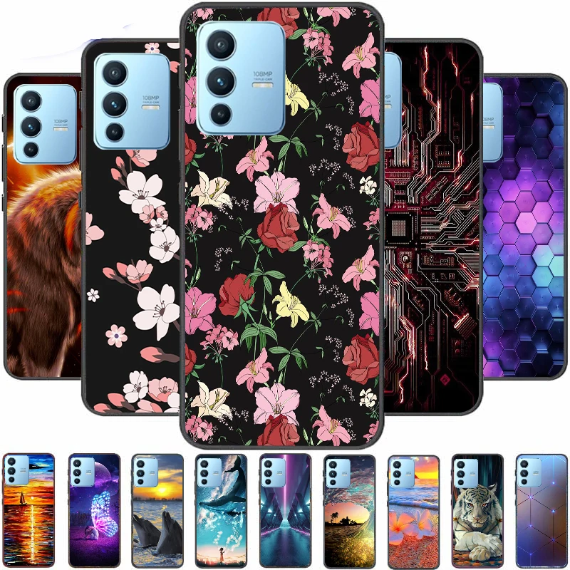 

Case For Vivo S12 Cover Soft TPU Cartoon Cute Coque Painting Fundas Bumper Shell Back Color Phoneful