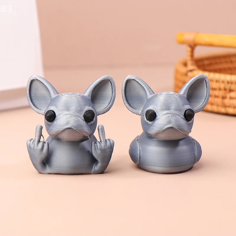 Средний палец французский бульдог утка украшения для домашнего настольного