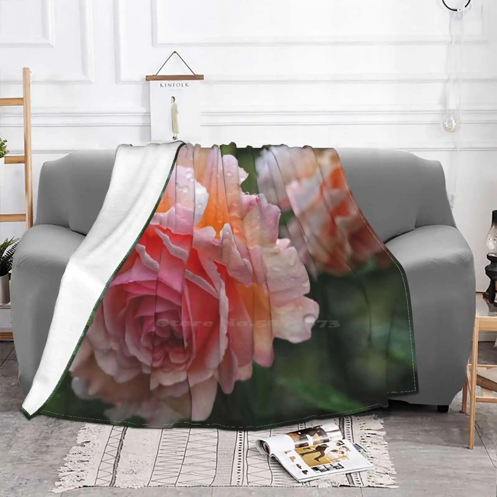 English Rose-A Shropshire Lad Креативный дизайн Удобное теплое фланелевое одеяло Roses Englische Rosen