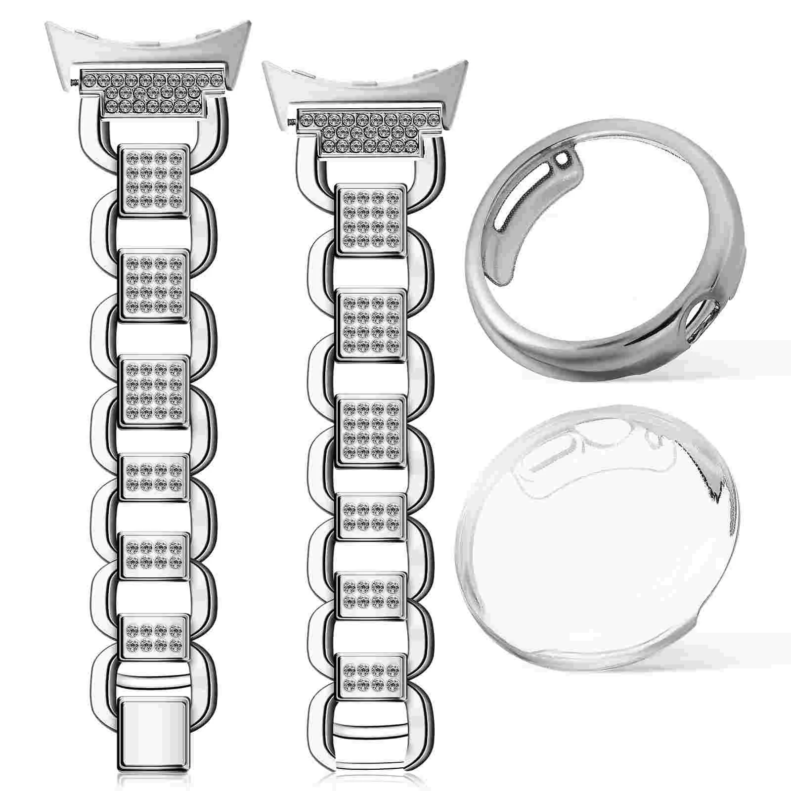 

Correa Para Mujer Strap Case Adjustable Watch Straps Rhinestones Bracelet Replacement Bling Bands Shiny