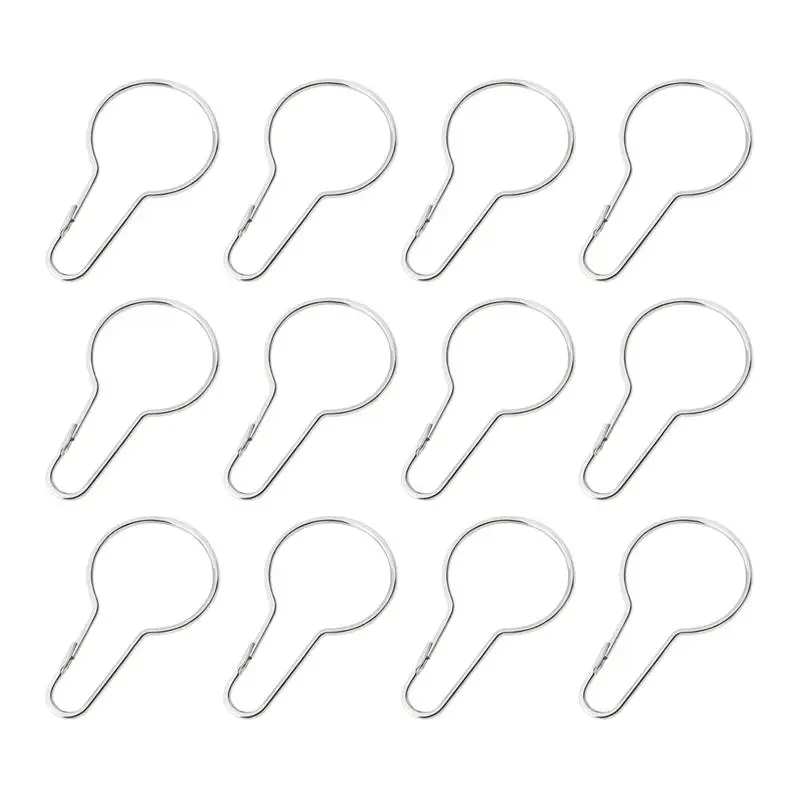 

OUNONA 12 Pcs Curtain Curtain Hooks Shower Curtain Hooks with Clips Curtain Hooks for Drapes Holdback Curtain Hooks for Drapes