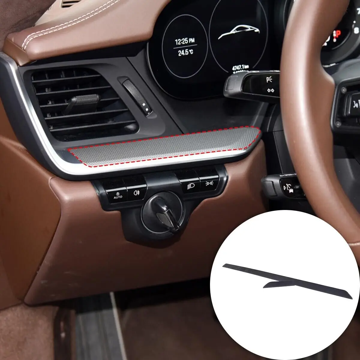 

Real Carbon Fiber Center Control Instrument Strip For Porsche 911 2019