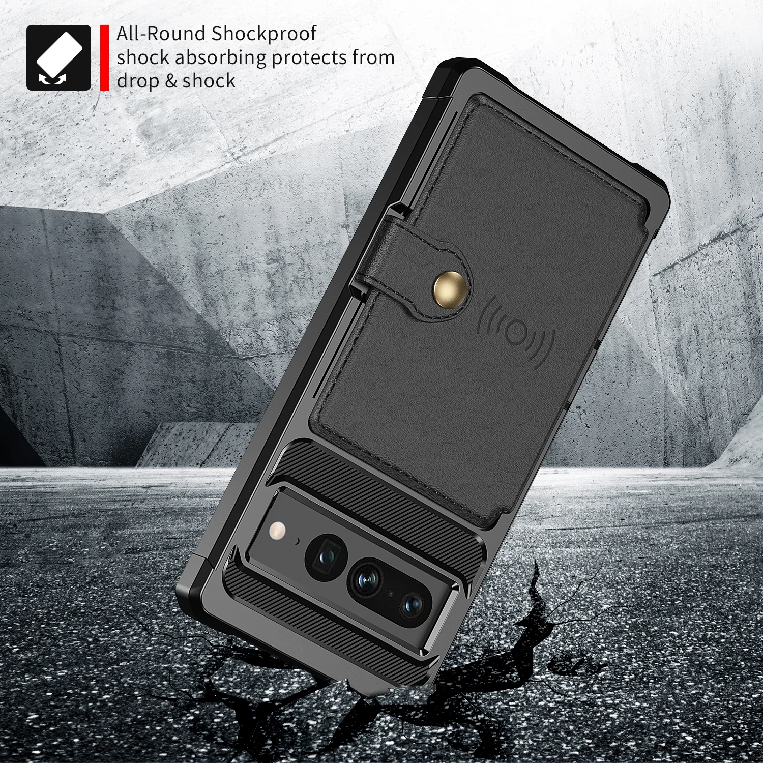 Shockproof Magnetic Card Slots Leather Cover Protect Case For Google Pixel 7 Pro