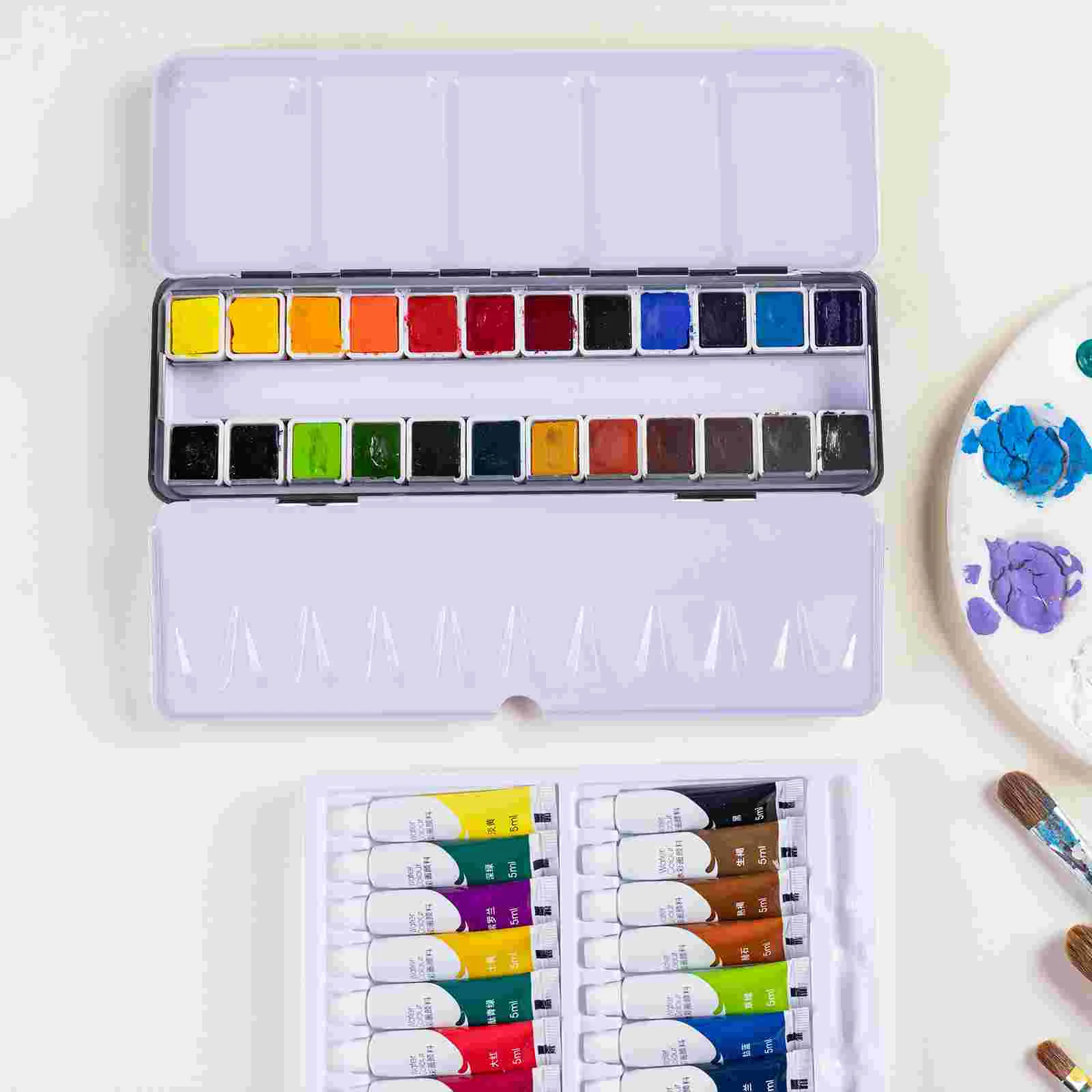 Пустая железная коробка акварельный сплошной пигмент для хранения чехол краски