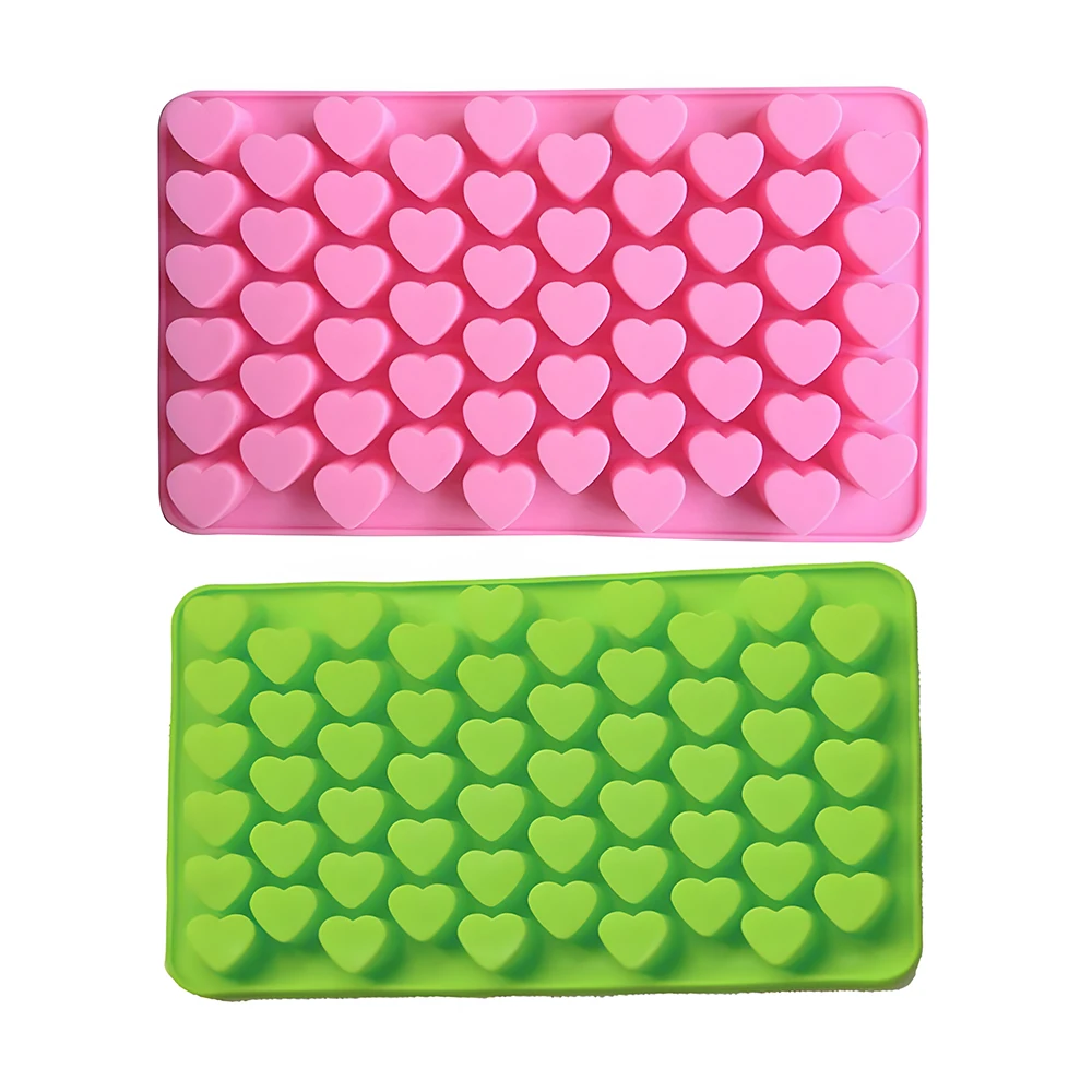

55 Grids Ice Cubes Mold Love Shape Dessert Molds Silicone Cake Chocolate Cookies Baking Mould Soap Tray Kitchen Ice Cream Tool