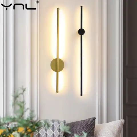 Современные светодиодсветодиодный настенные лампы в скандинавском стиле, длинные светильники для ванной, прикроватный светильник для спа...