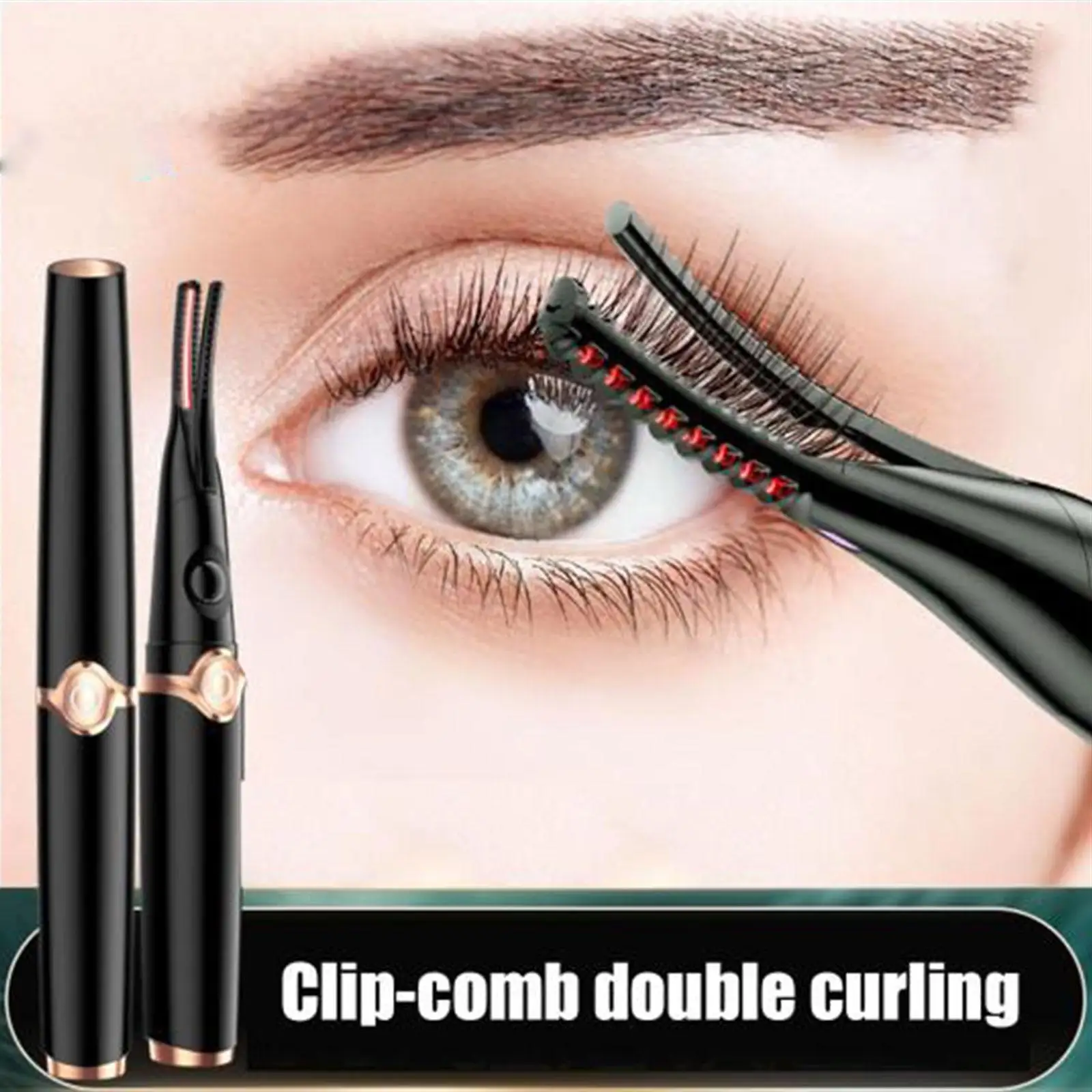 

3 Temperature Mode Heated Eyelash Curling Portable Electronic Rechargeable Lash Beauty Fake Supply Tools USB Eye Curler Nat J0H1