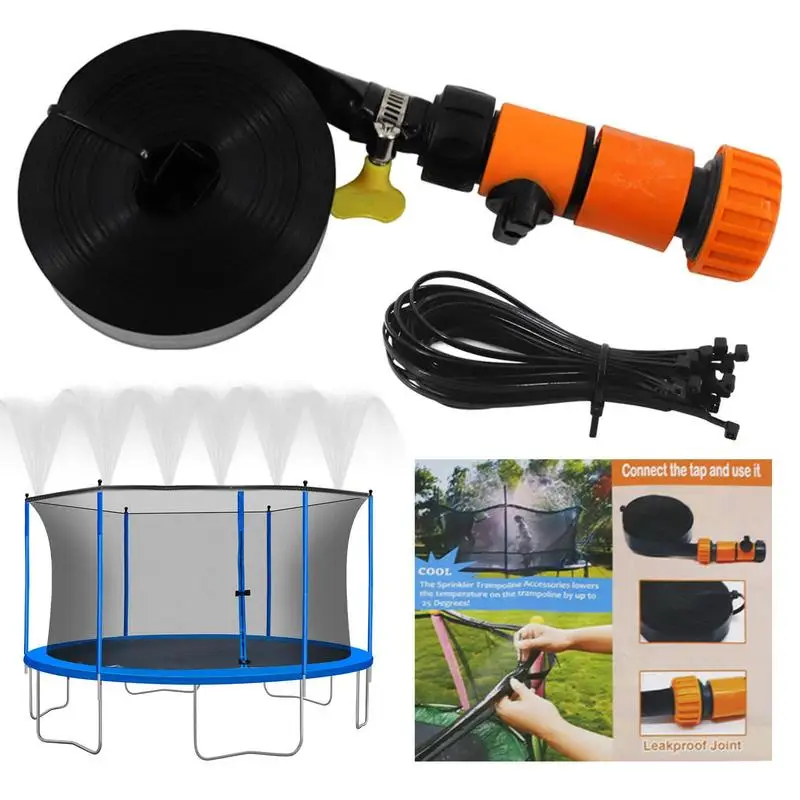 

Water Sprinkler For Yard 15m Outside Water Play Sprinkler For Kids Water Trampoline Sprinkler With Hose For Outdoor Cooling