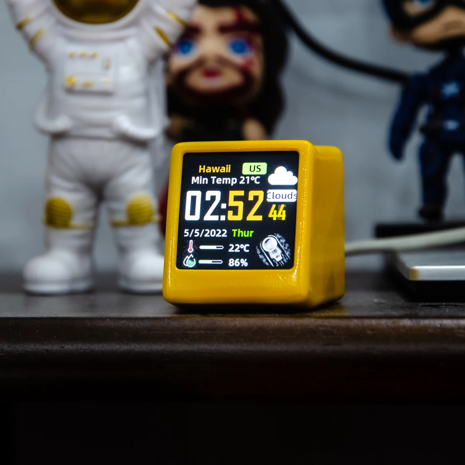 

Smart Weather Station Desktop LED LCD Digital WiFi Clock Electronic Thermometer Hygrometer Sensor Outdoor