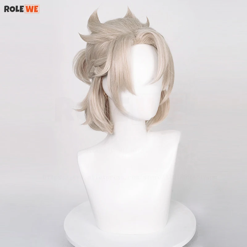 Albedo косплей парик из игры ударопрочный льняной Плетеный короткий термостойкие