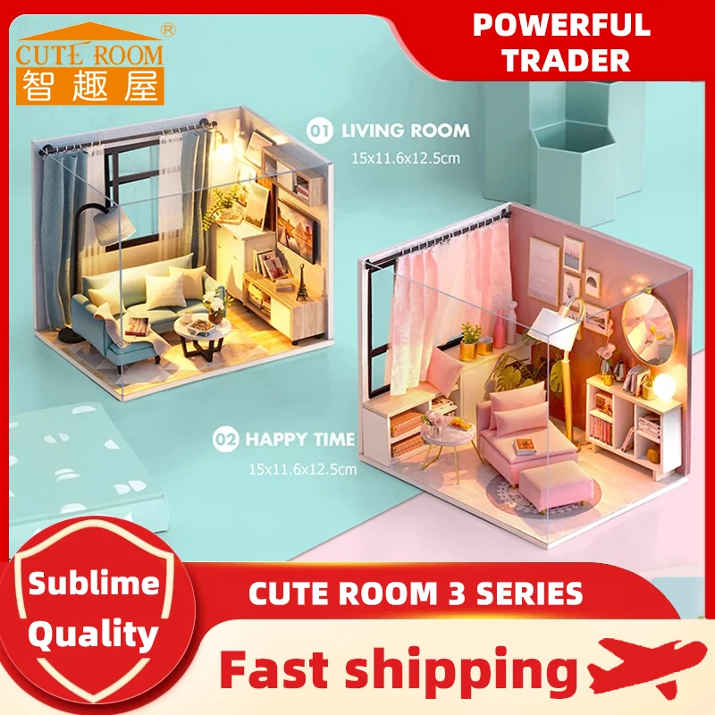 Симпатичный кукольный домик мебель миниатюрный сделай сам комната дом игрушки