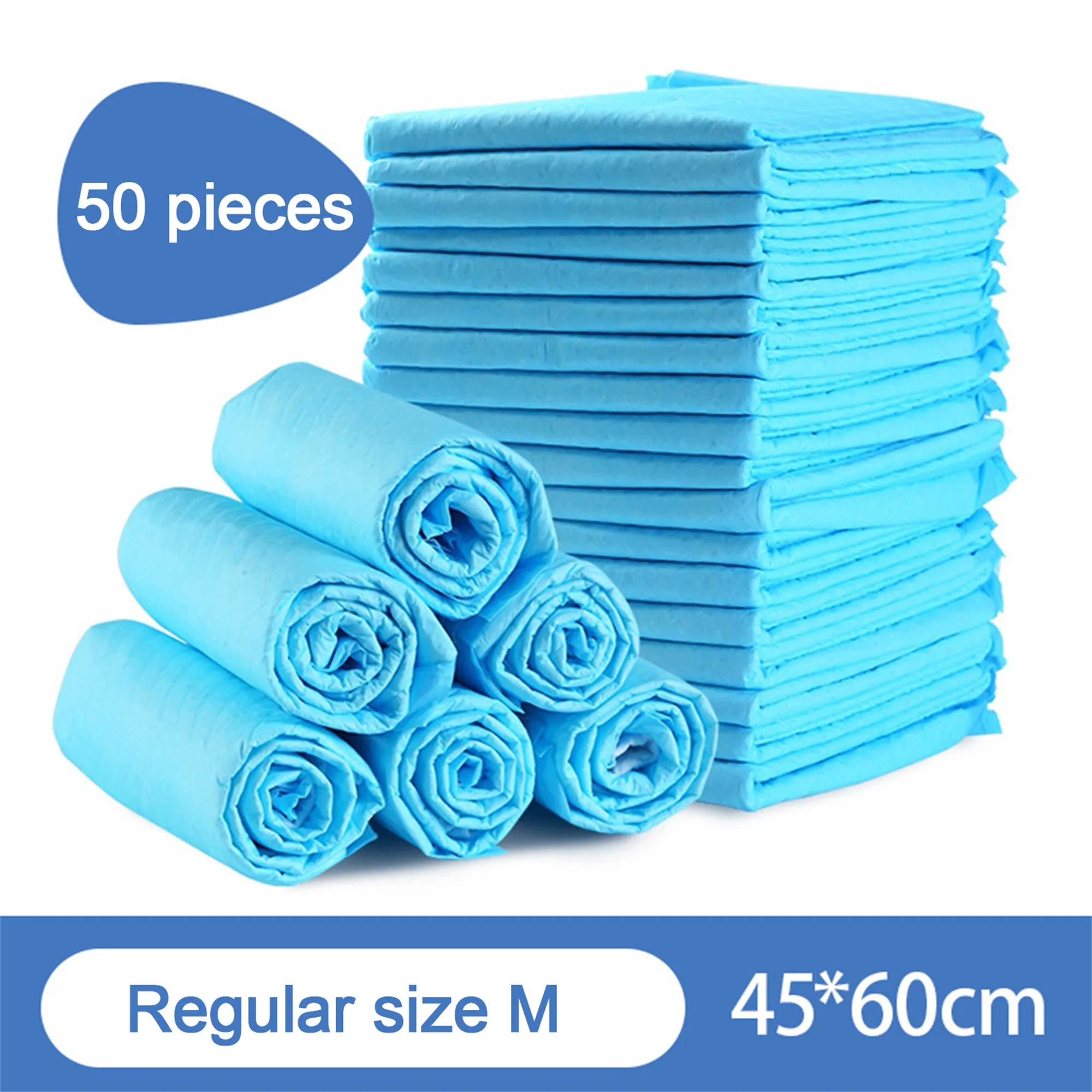 50Pcs Super Absorbent Pet Diaper Dog Training Pee Pads Disposable Urine Nappy Mat For Cats Diapers Cage Supplies |