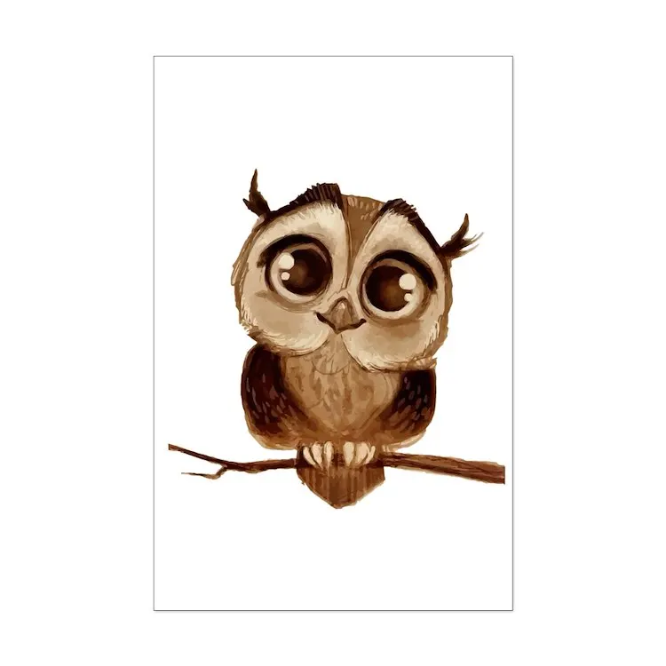 

Мини-постер с изображением совы, Декор, современная настенная печать, комната, Винтаж, домашняя фотография, смешная картина без рамки
