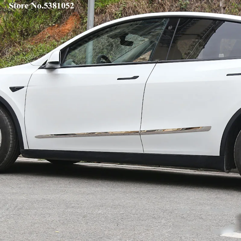 Аксессуары для Tesla Model Y 2022 2021 наклейки модификации автомобиля защитная полоса