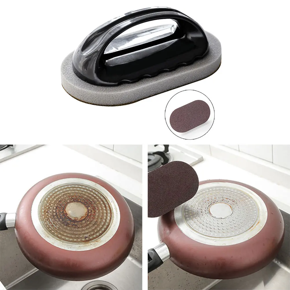 

1Ocs Magic Kitchen Sponge Brush Melamine Sponge Cleaning Brush Descaling Knife Pan Pot Cleaner Strong Decontamination Brushes