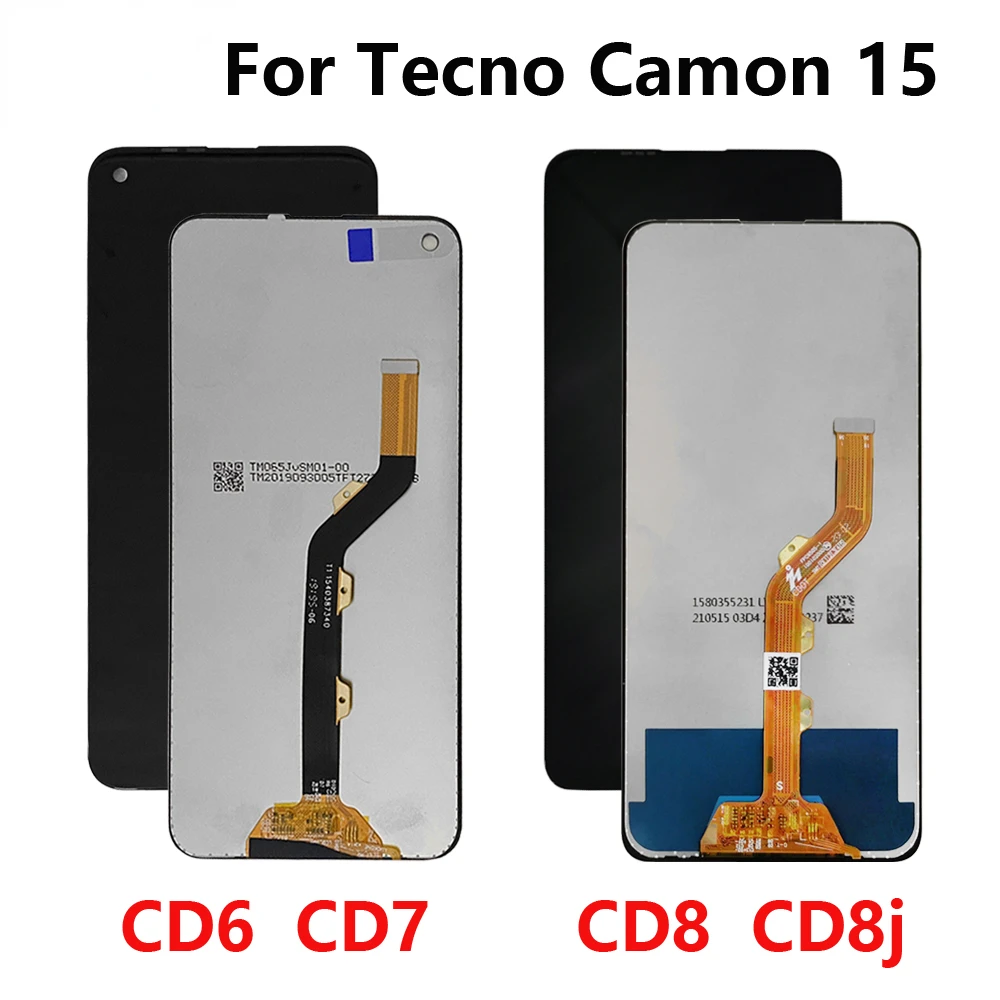 

For Tecno Camon 15 CD7 LCD Camon 15 Pro CD8 Display Touch Screen Assembly For Tecno Camon15 Air CD6 Camon 15 Premier CD8jDisplay